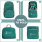 ZOMAKE Lightweight Packable Backpack 30L, Foldable Hiking Backpacks Water Resistant Compact Folding Daypack for Travel(Dark Green)