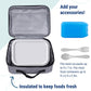 Wildkin Kids Insulated Lunch Box – Durable and Reusable for School & Travel - Grey Tweed