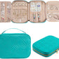 SFYBYHEART Travel Jewelry Organizer Case, Jewelry Travel Bags for Women, Large Capacity Travel Jewelry Case for Tangle-Free Earrings, Necklaces, Rings Storage, Travel Accessories,Teal