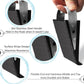 Shackcom Rubber Door Stopper Wedge, 6 Pack Black Heavy Duty Door Stop Suitable for All Floor Types, with Stainless Steel Hangers for Easy Storage, Prevents Unwanted Slams and Bumps