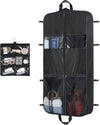 Zilink Heavy Duty Garment Bags for Travel with Accessory Pouch Carry on Suit Bags for Men Travel Convertible Hanging Suit Cover Bags for Women for Suit Shirts Coats Dresses, Black