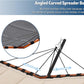 TegerDeger 12FT 2 Person Hammock with Stand Included 55 x 79IN Large Hammock 450LB Capacity with Hardwood Spreader Bar & Nylon Rope for Outside, Patio, Garden, Backyard, Beach, Poolside - Gray