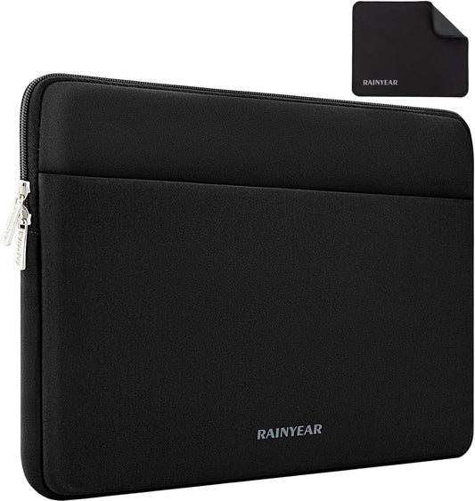 RAINYEAR Laptop Sleeve Case 17 Inch, Protective Portable Case with Front Pocket, Briefcase Handbag Computer Carrying Bag Laptop Bag Compatible for HP/Dell/Lenovo/Asus/Acer, Black