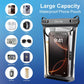 Large Waterproof Phone Pouch, Floating Waterproof Pouch for iPhone 16 15 14 13 12 Pro Max Galaxy S25 S24 S23, Adjustable Lanyard, IPX8 Waterproof Bag for Beach Cruise Swimming Rafting Boating