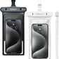 wellhouse Waterproof Phone Pouch, Waterproof Phone Case for iPhone 16 15 14 13 12 Pro Max XS Samsung, IPX8 3D Cellphone Dry Bag Beach Essentials (2 Pack - Black & White8.0, 8 inch)