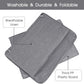 ANMINY 2PCS Storage Bins with Zipper Lids 36 Qt Lidded Fabric Storage Boxes Baskets Cubes with Handles Collapsible Washable Cotton Linen Closet Shelf Clothes Organizer Containers - Gray, Large