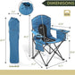 Arrowhead Outdoor Portable Folding Camping Quad Chair w/ 4-Can Cooler, Cup-Holder, Heavy-Duty Carrying Bag w/Easy Carry Shoulder Strap, Padded Armrests, Supports up to 330lbs, USA-Based Support