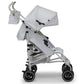 babyGap Classic Stroller - Lightweight Stroller with Recline, Compact Fold & Removable Parent Organizer - Made with Sustainable Materials, Grey Stripes