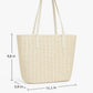 YXILEE Straw Bags For Women | M Size Travel Straw Totes Bag Woven Summer Handmade Shoulder Bag Handbag