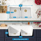 33 Inch Classic White Undermount Granite Composite Kitchen Sink Under Counter Quartz Single Bowl Sink Workstation Sinks with Accessories Quick Drain Noise Reduction Home Renovation Gold Accessories