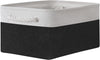 TheWarmHome Storage Bins for Shelves - 1 Pack 13.8x9.7x6.7 inch Storage Basket for Organizing for Closet Organizer Cubes Laundry Cloth Nursery (White & Black)