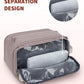 WANDF Toiletry Bag for Men Travel Toiletry Organizer Canvas and Leather Dopp Kit Water-Resistant Shaving Bag for Travel Accessories (Light Pink, Large) - Roamly
