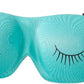 Bucky Ultralight Comfortable Contoured Travel and Sleep Eye Mask, Aqua Eyelash, One Size