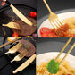 Black Portable Flatware Cutlery Set, TWUTGAYW Stainless Steel Travel Utensils with Case, Reusable Chopsticks Knife Spoons and Forks Set, Gold Camping Utensils Set for Lunch, Office, School, Picnic