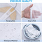 BALEINE 60'' Translucent Garment Bags, 6 Packs PEVA Dress Bag for Closet Clothes Dresses Suit Coats Storage (White, 6PK)