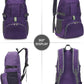 Yaopeing Lightweight Backpack,25L Foldable Hiking Packable,Water Resistant Travel Outdoor Shoulder Bag for Woman Men,Purple - Roamly