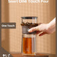 ZENS Modern Glass Infuser Teapot, One Touch Tea Maker for Loose Leaf Tea with Insulated Mug and Portable Case. Enchanted Pot Alternatives for Tea Lover Gifts