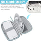 Electronics Travel Organizer,Portable Waterproof Electronic Travel Storage Bag for Small Charging Cord Storage,Charger,Small Electronics,SD Card etc,for Travel,Business -Grey