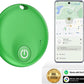 FindTag Duo - Dual System Tracker for iOS or Android, Bluetooth Tracking Tag/Key Finder/Luggage Tracker/Item Locator, Compatible with iOS Find My or Google Find Hub App (Green)
