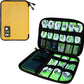 Electronics Travel Organizer,Portable Waterproof Electronic Travel Storage Bag for Small Charging Cord Storage,Charger,SD Card etc,for Travel,Business-Yellow Green