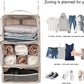 TABITORA Travel Portable Hanging Shelves Closet Organizer Packing Luggage Organizer and Storage with Multifunctional and Foldable Invisible Compartment,Lightweight, for Suitcase, RV,Closet…Beige,XL