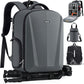SDYSM Camera Backpack, Hardshell DSLR/SLR Camera Bag with Lens Pouch & 15.6" Laptop Compartment Waterproof Camera Case with Rain Cover Photography Backpack Compatible for Canon/Nikon/Sony/Drone,Gray