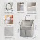 2 Pack Wall Hanging Storage Bag,Wall Hanging Organizer with Pockets, Hanging storage basket for Dormitory Bathroom Bedroom (Grey-upgraded)