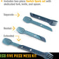 UCO Recycled ECO 5-Piece Camping Mess Kit with Bowl, Plate, Switch Spork Utensil Set