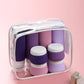 Travel Bottles for Toiletries - 8 Pack, TSA Approved 3oz Travel Containers, Leak Proof Silicone Squeezable Cream Jars with Clear Bag