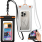 IPX8 Floating Waterproof Phone Case 2-Pack,7.2 Inch Waterproof Phone Pouch for iPhone 16/15/14 Pro Max Galaxy S24/S23 Adjustable Lanyard + Wrist Strap Beach Swimming Travel Essentials