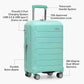 Traveler's Choice Pagosa Hardshell Expandable Luggage with Spinner Wheels, Mint, 3-Piece Set (22/26/30)