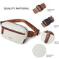 2L Fanny Packs Everywhere Belt Bag Small Fashion Crossbody Waist Pack Faux Leather Waterproof Sling Chest Bag For Women Trendy Beige