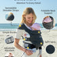 GROWNSY Baby Carrier Newborn to Toddler, Cozy Baby Wraps Carrier, Ergonomic Baby Carrier with Head Support, Deep Gray