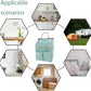 2pcs Wall Hanging Storage Bag,Wall Hanging Organizer Bags with Pockets, Wall Organizer Storage for Dormitory Bathroom Bedroom Kitchen(Green)