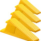 Frienda 4 Pcs Jumbo Door Stoppers Heavy Duty Door Stopper Tall up to 2inch Tall Wedge TPR Large Wedge Stackable Big Rubber Doorstop for Hotel Carpet Hardwood Concrete and Tile (Yellow)