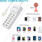 USB Charging Station with 12 Port Power Strip Fast Charging hub for Multiple Devices Compatible with Cell Phones Tablets Laptops (12 USB Ports)