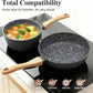 Nonstick Cookware Set, 2-Piece Non-Toxic Coated 10.25 Inch Frying Pan & Saucepan with Lid, PFOA Free Dishwasher Safe, Induction Compatible, Beginner Kitchen Pots and Pans Set, Black