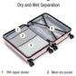 KYME Pink Hardside Carry On Luggage 22x14x9 Airline Approved with TSA Lock Hardshell Carry-On Suitcase with Wheels Travel Rolling 22 inch Luggage with Cup Holder for Women