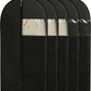 Suit Bags for Closet Storage, 43'' Garment Bags for Hanging Clothes, Suit Garment Bag, Black Suit Cover Bags with Clear Window for Coats, Jackets, Shirts（5 Packs）