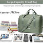 Travel Duffel Bag for Women, Carry-on Overnight Weekender Bags with Wet Pocket, For Spirit Airlines 18x14x8 Personal Item Bag,Small,Olive Green