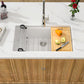 30 White Granite Composite Kitchen Sink - Donsdey 30 Inch White Kitchen Sink Undermount Ledge Workstation Granite Quartz Composite Under Counter Single Bowl Sink Basin