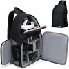 CADeN Camera Bag Sling Backpack for DSLR/SLR Mirrorless Camera Waterproof, Camera Case Compatible for Sony Canon Nikon Camera and Lens Tripod Accessories Black
