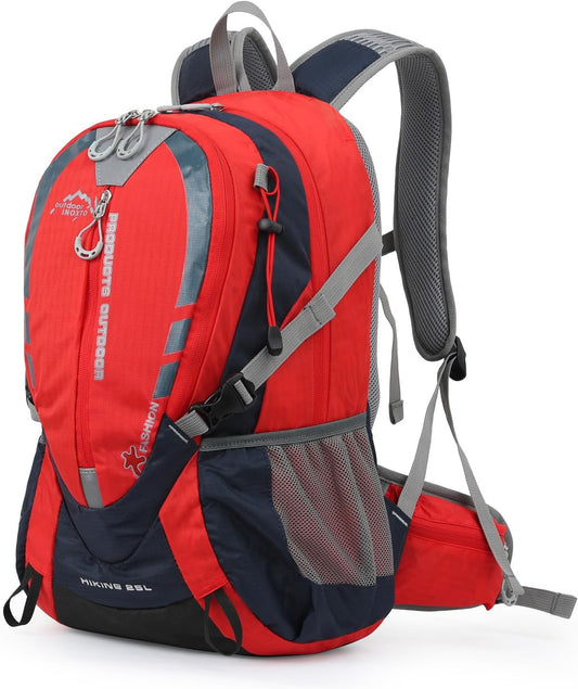 INOXTO Small Hiking Backpack with 2L Water Bladder and Waterproof Rain Cover, 25L Hydration Daypack for Travel, Cycling, Camping, Outdoor - Roamly