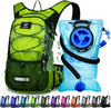 Insulated Hydration Backpack Pack with 3L BPA Free Leak Proof Water Bladder, Large Storage Lightweight Hiking Daypack with Waist Pouches & Cooler Layer, for Running, Biking, Camping, Festival - Roamly