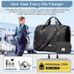 Travel Duffel Bag for Women, Carry-on Overnight Weekender Bags with Wet Pocket & Toiletry Bag, For Spirit Airlines 18x14x8 Personal Item Bag,Small,Black