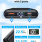 ZZI Portable Charger, 32000mAh 5V/3A Power Bank with Dual 22.5W High-Speed Charging, Thinnest Travel Essentials with LED Display, Battery Pack Compatible with iPhone Samsung iPad etc (Black)