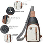 7L Sling Bag for Women Men Leather Small Sling Backpack Daypack Anti Theft Fanny Pack Crossbody Purse Travel