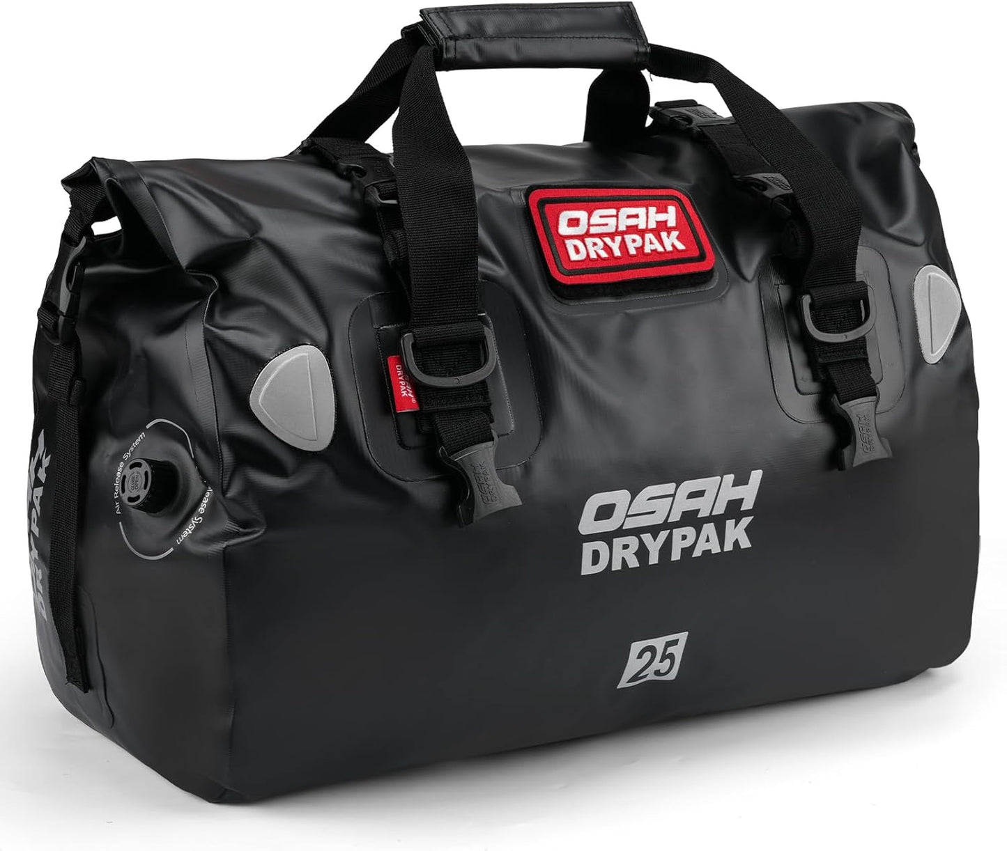 Waterproof Duffel Bag - Motorcycle Dry Bag Tail Bag with Large Storage Space, Waterproof Luggage Duffle Bags with Outer Mesh Zipper Pocket for Camping, Kayaking, Fishing & Traveling - Roamly