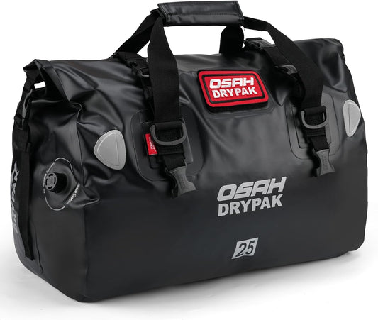 Waterproof Duffel Bag - Motorcycle Dry Bag Tail Bag with Large Storage Space, Waterproof Luggage Duffle Bags with Outer Mesh Zipper Pocket for Camping, Kayaking, Fishing & Traveling - Roamly