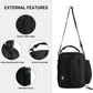 MIER Expandable Lunch Bag Insulated Lunch Box for Men to Work Travel Portable Lunchbox Bags with Shoulder Strap and Water Bottle Holder, Black